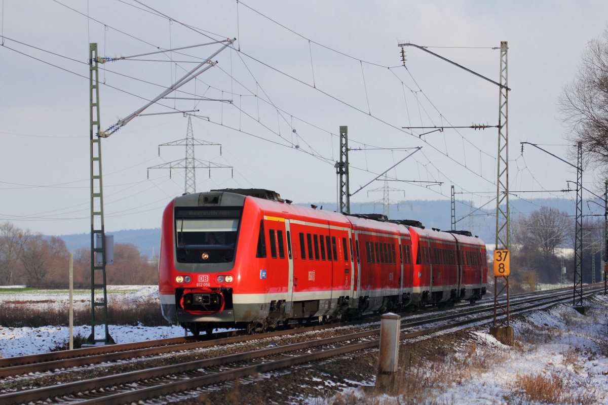 612 056 DB Regio bei Trieb am 07.12.2012.
