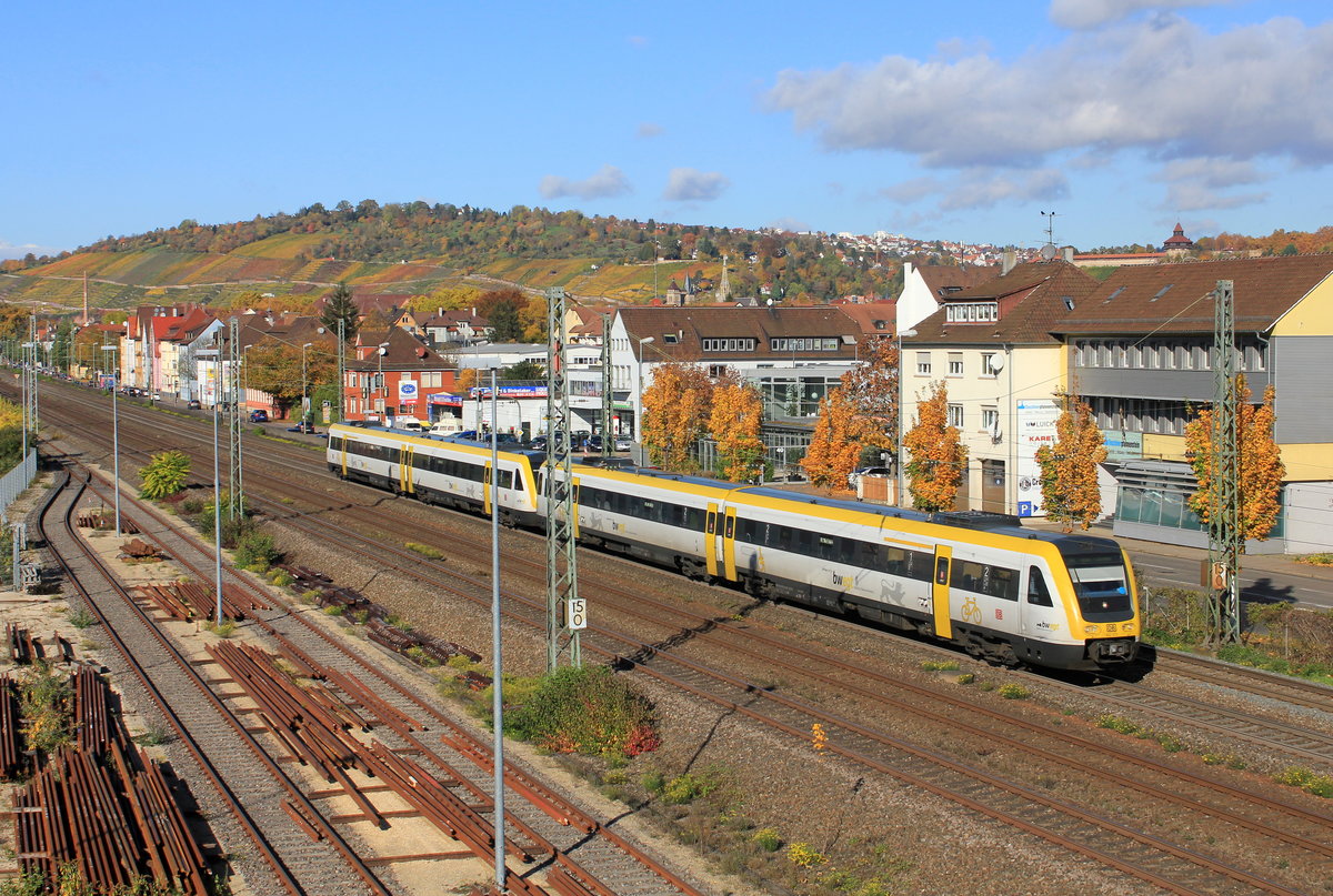 612 072+xxx als IRE 3255/22481 Stuttgart - Albstadt-Ebingen/Rottenburg am 27.10.2020 in Oberesslingen. 