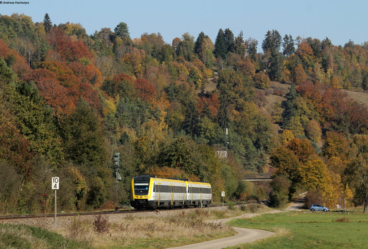 612 104-9 und 612 107-2 als RE 3210 (Ulm Hbf-Donaueschingen) bei Arnegg 16.10.18