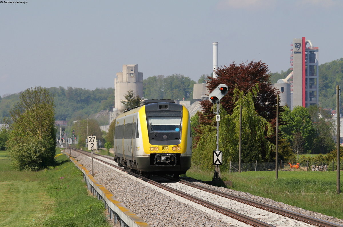 612 104-9 als RE 26551 (Crailsheim-Ulm Hbf) bei Bolheim 17.5.19