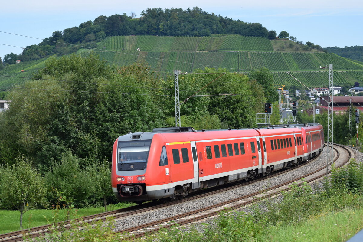 612 113 im September 2017 in Metzingen auf dem Weg nach Tübingen (-Aulendorf)