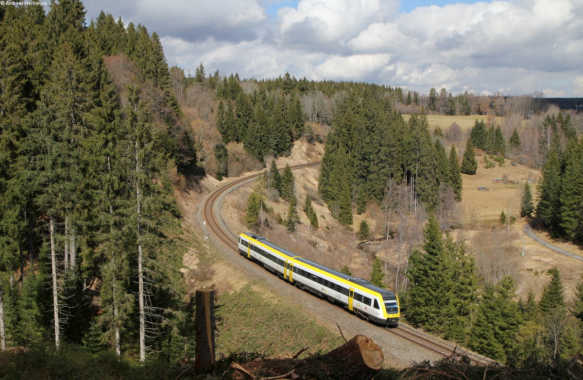 612 125-4 als RE 3208 (Ulm Hbf-Neustadt(Schwarzw)) bei Rötenbach 14.3.18