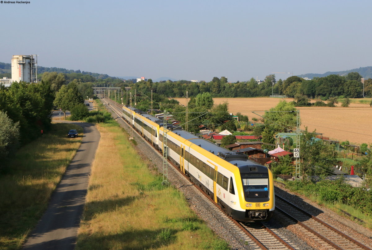 612 128-8; 612 072-8 und 612 137-9 als IRE 3254/IRE22474 (Balingen(Württ)/Rottenburg-Stuttgart Hbf) bei Tübingen Lustnau 12.8.20