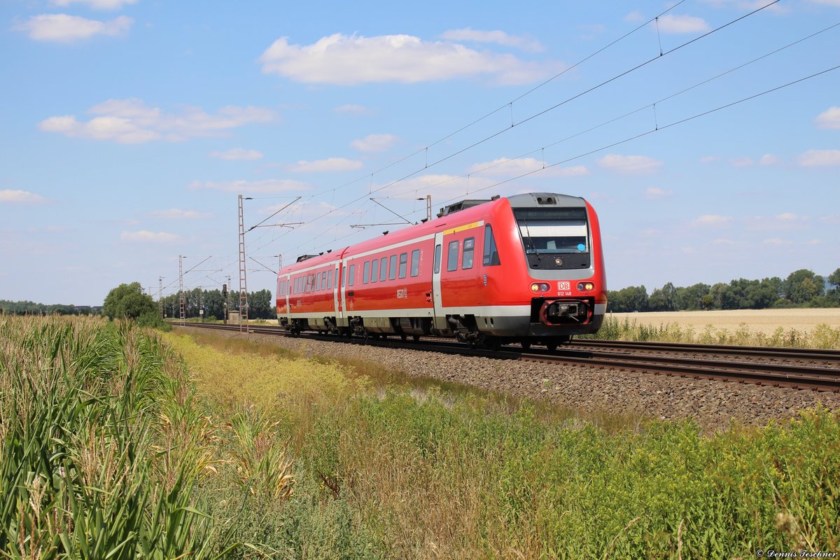 612 148 DB als RE Göttingen-Leinefelde bei Niedernjesa am 18.07.2018