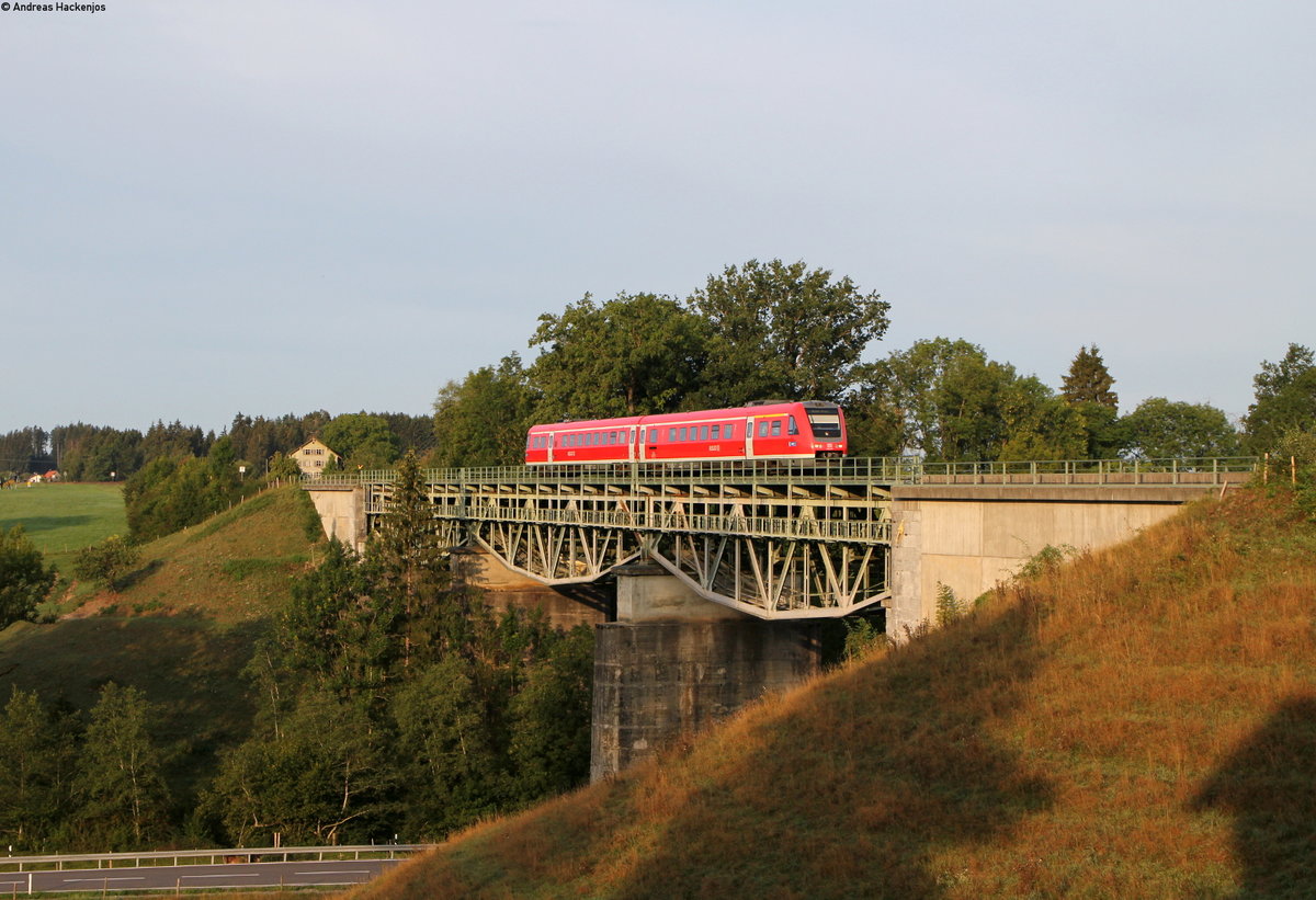 612 152-8 als RB 3841 (Kempten(Allgäu)Hbf-Wangen(Allgäu) bei Maria Thann 29.8.18