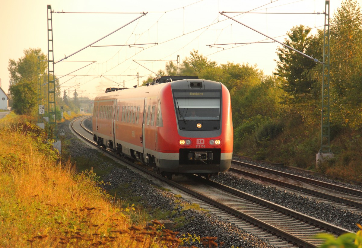 612 158 DB Regio bei Staffelstein am 25.09.2011.