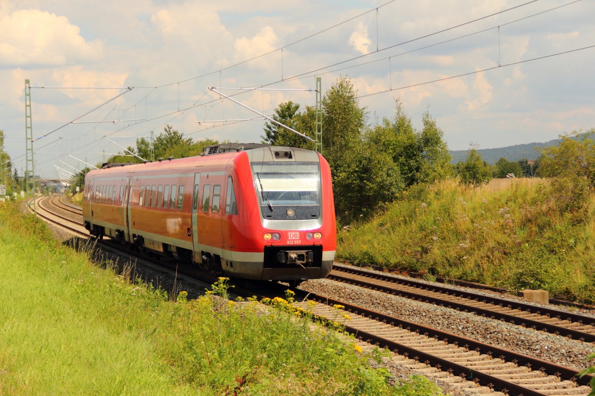 612 557 DB Regio bei Staffelstein am 26.07.2011.