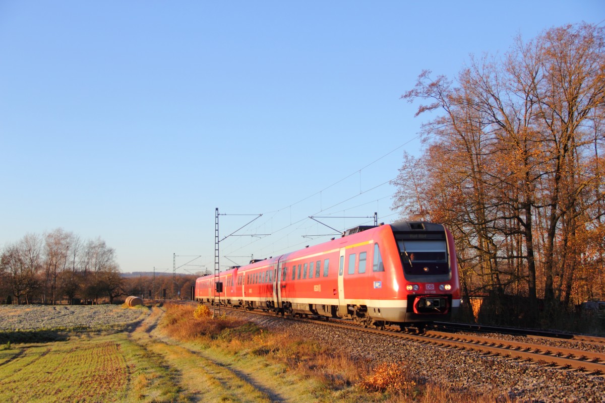 612 695 DB Regio bei Staffelstein am 25.11.2013.