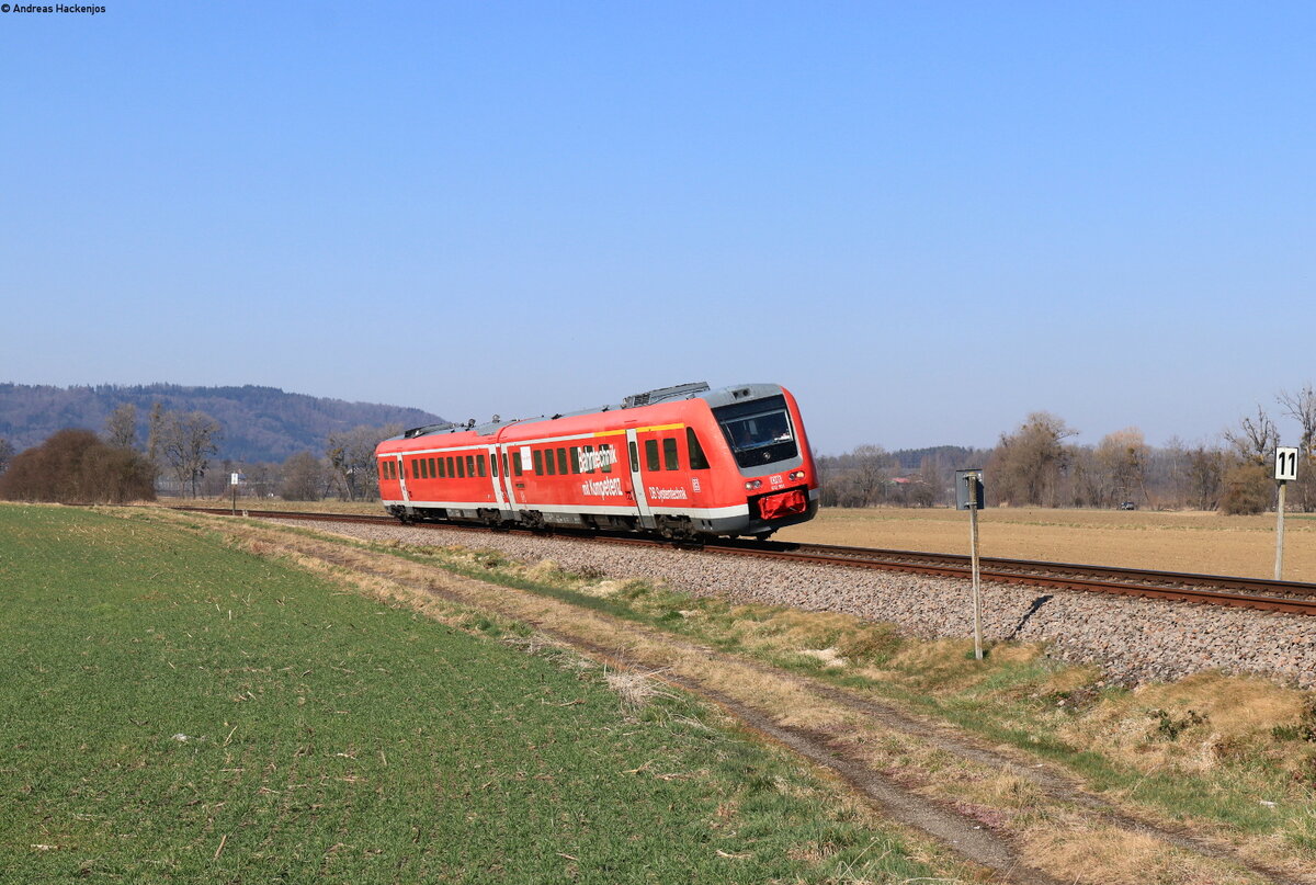 612 901-8 als Mess ST 94380 (Singen(Htw) - Salem) bei Espasingen 24.3.22