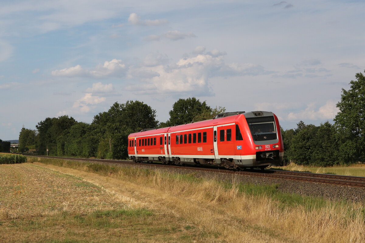 612 963 aus Weiden kommend am 2. August 2022 bei Rothenstadt.