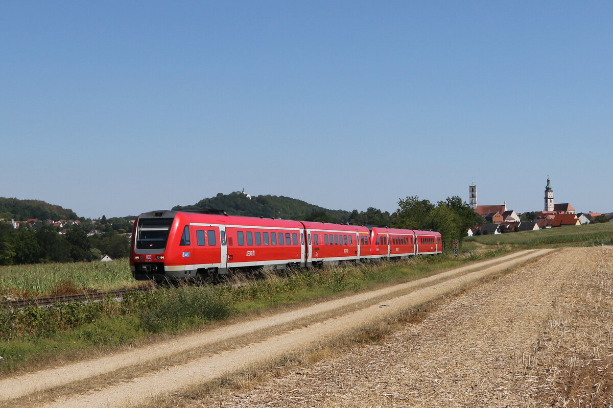 612 967 aus Sulzbach/Rosenberg kommend am 4. August 2022 am  Drei-Kirchen-Blick .