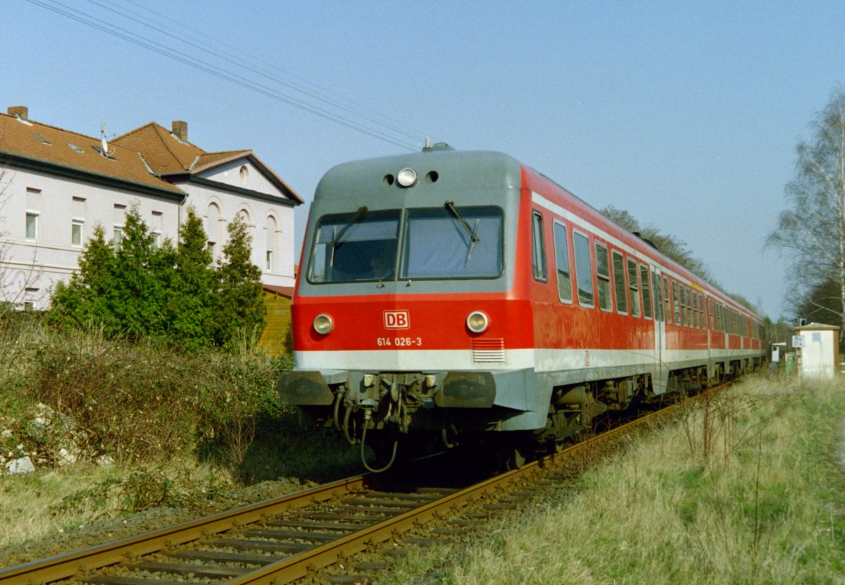 614 026 als RB 24188 (Helmstedt–Braunschweig Hbf) am 27.03.2007 in Jerxheim