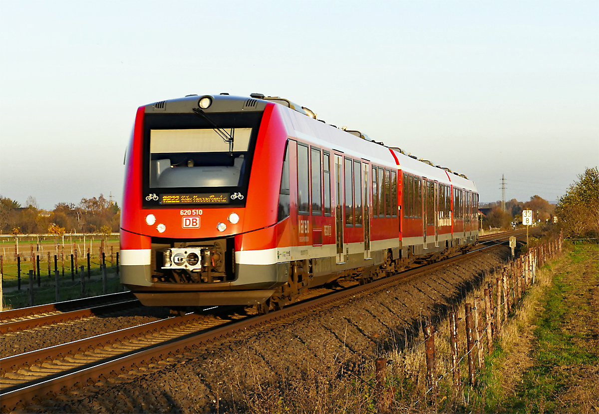 620 510 RE22 nach Köln-Deutz bei Eu-Wißkirchen - 22.11.2017