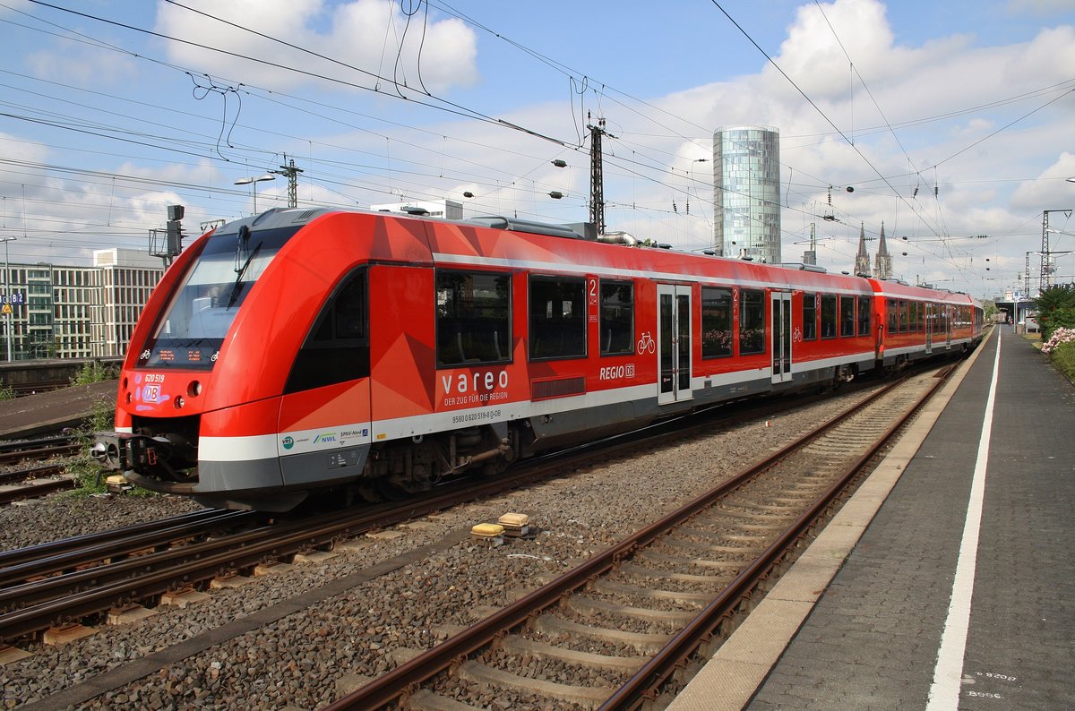 620 519-8 wird am 4.7.2017 als RB24 (RB11415)  Eifel-Bahn  nach Kall in Köln Messe/Deutz bereitgestellt.