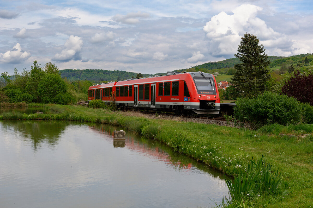 622 045 als RB (Simmelsdorf-Hüttenbach - Neunkirchen am Sand) bei Schnaittach, 03.05.2020