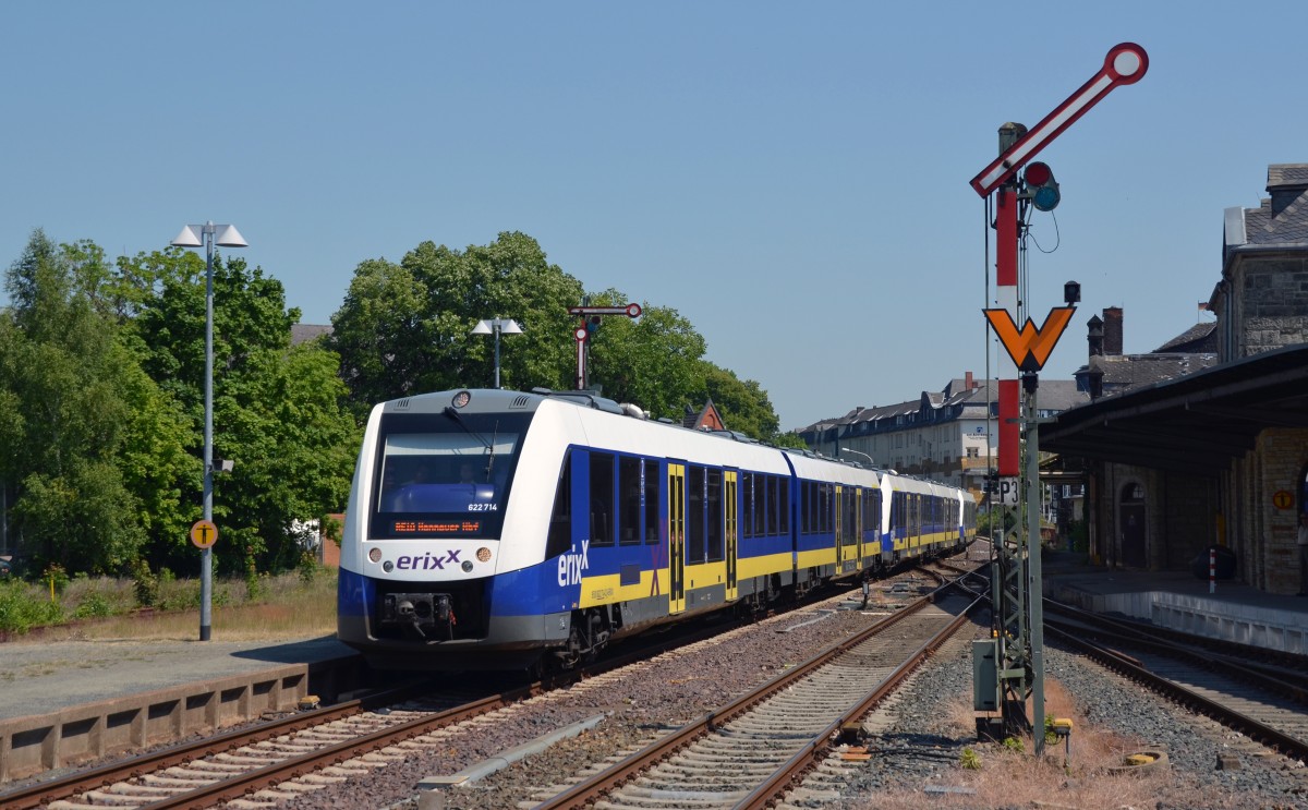 622 214 erreicht zusammen mit zwei weiteren LINT am 02.07.15 aus Bad Harzburg kommend Goslar.