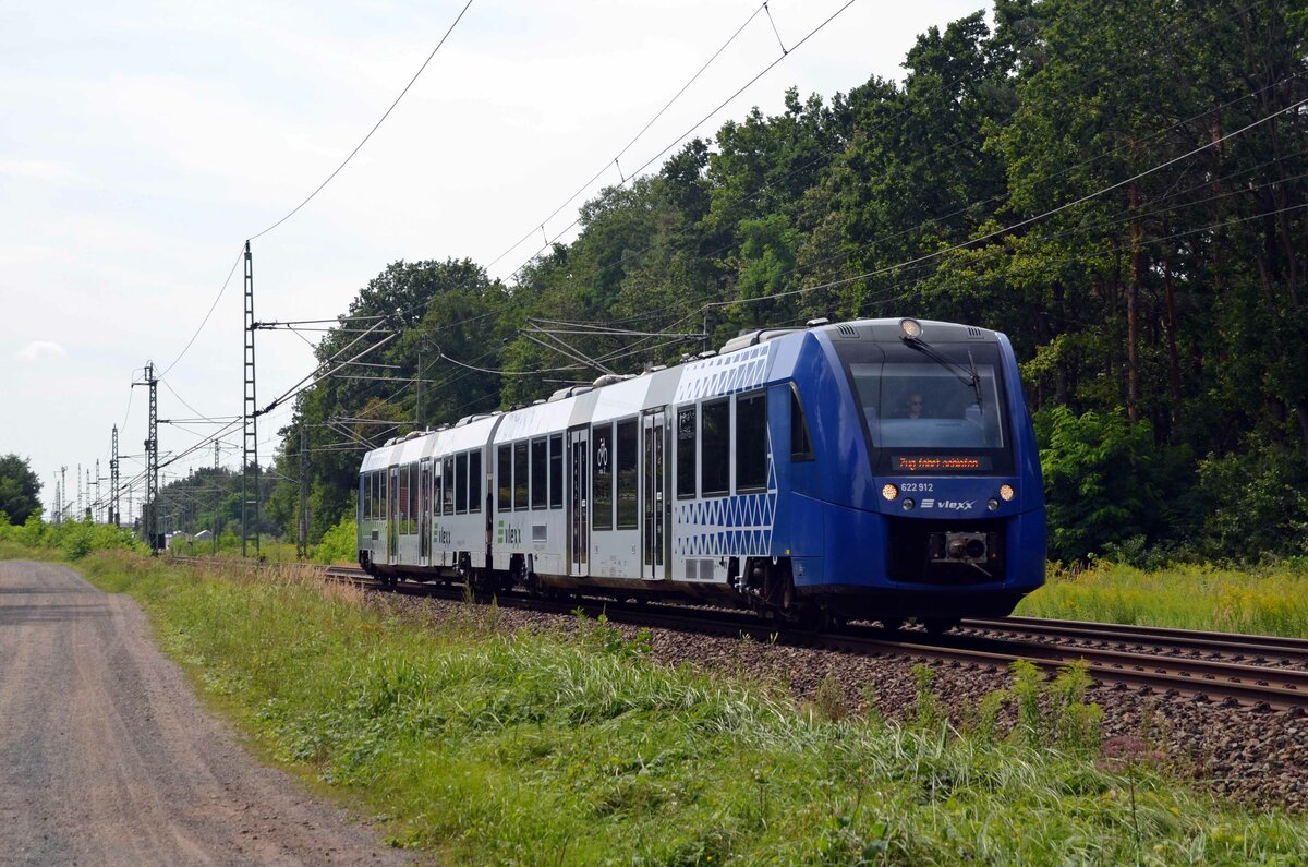 622 412 der vlexx rollte am 15.08.21 durch Radis Richtung Wittenberg.