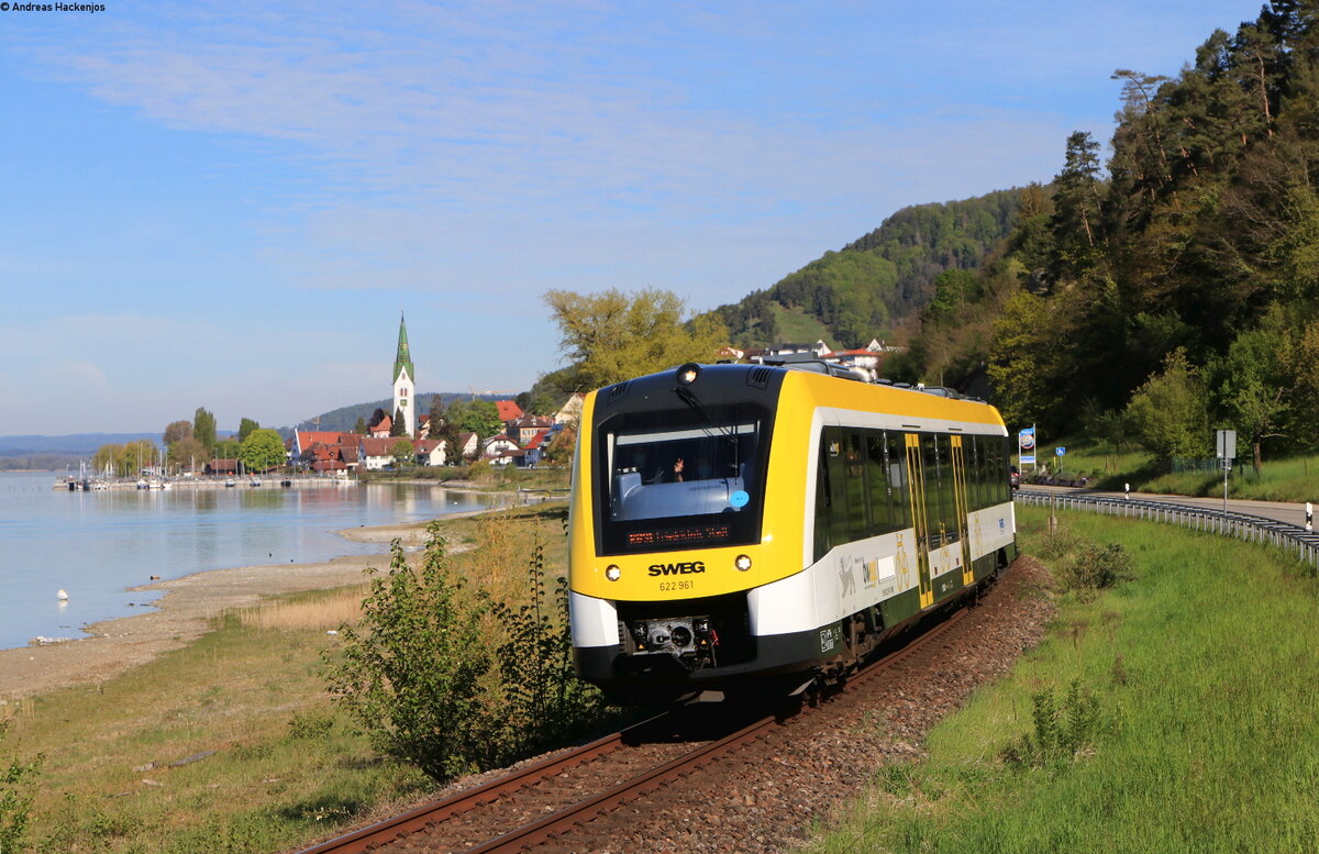 622 461 als RB 17761 (Radolfzell-Friedrichshafen Stadt) bei Sipplingen 8.5.21