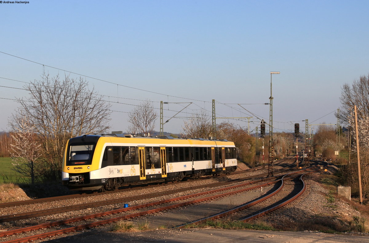 622 465 als Lt 22365 (Radolfzell-Sigmaringen) in Welschingen 6.4.20