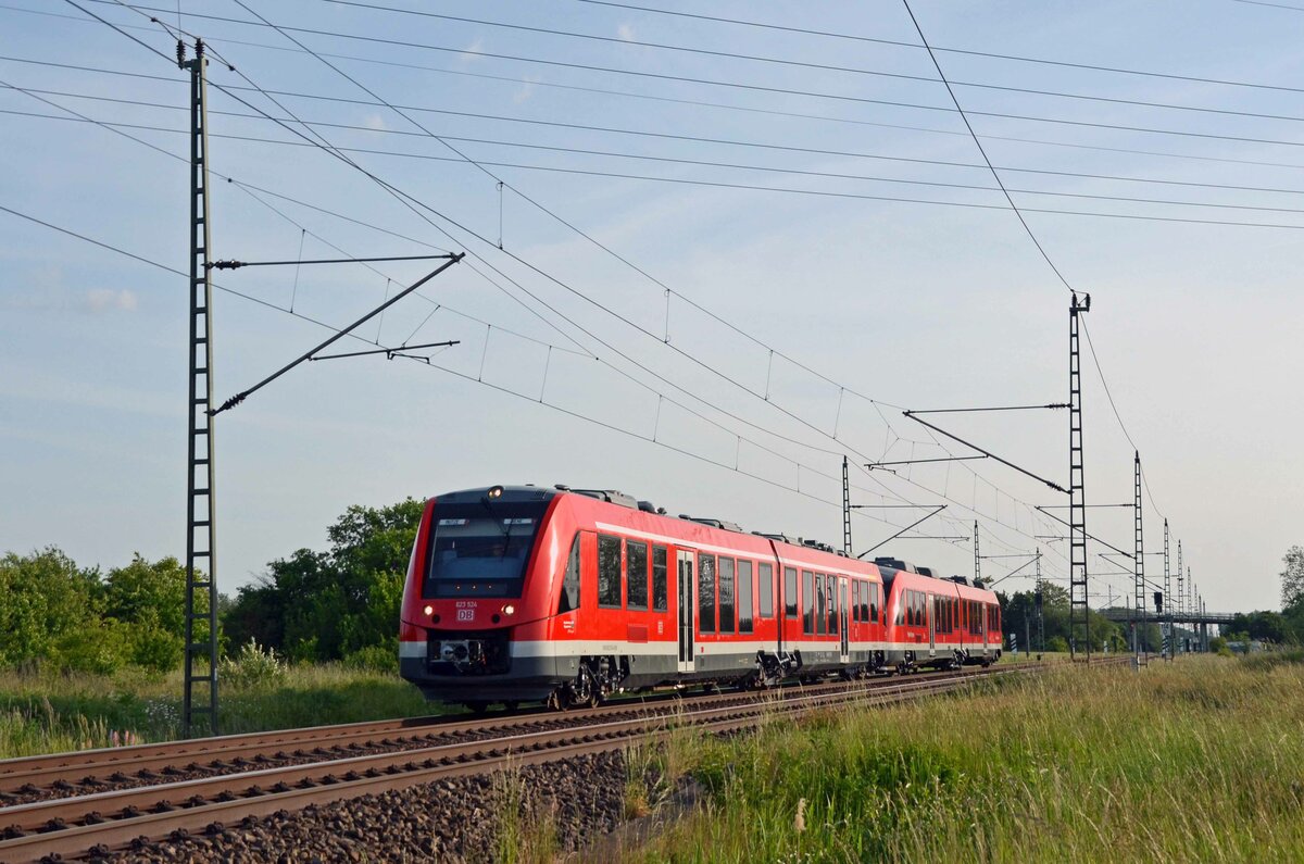 623 024 und 648 619 rollten am 30.05.23 durch Gräfenhainichen Richtung Wittenberg.