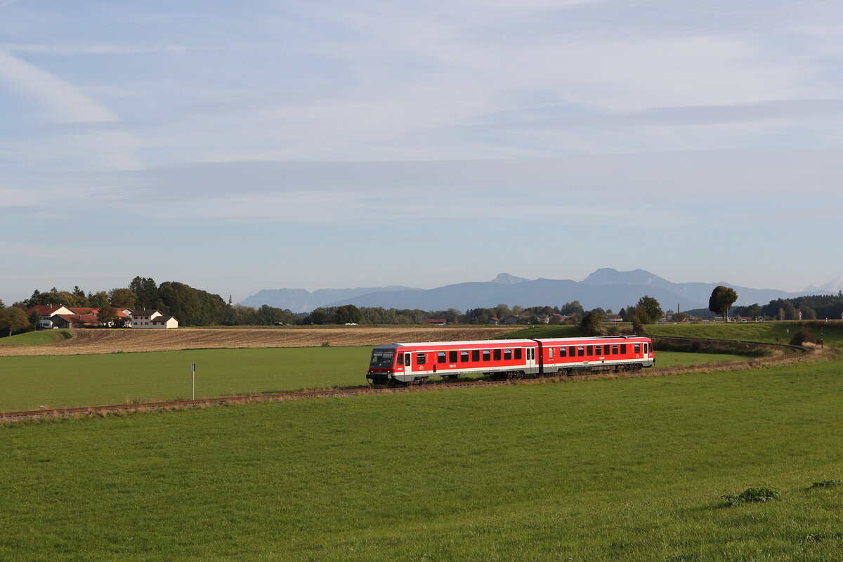628 085 am 11. Oktober 2021 bei Hörpolding im Chiemgau.