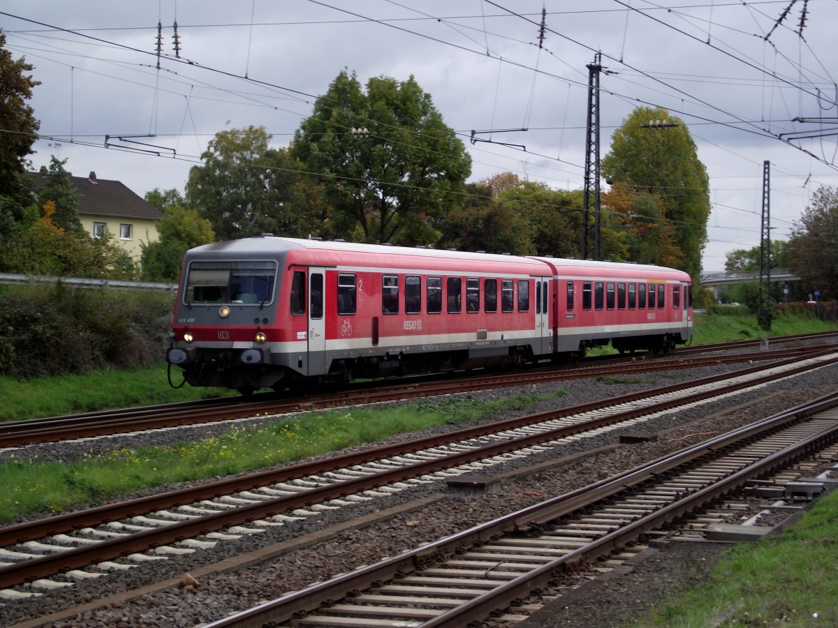 628 457 am 17.10.13 in Mainz-Bischofsheim als bergabefahrt