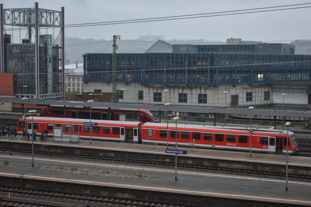 628 470 Anfang Oktober 2019 als RB72 nach Lebach-Jabach in Saarbrücken Hbf