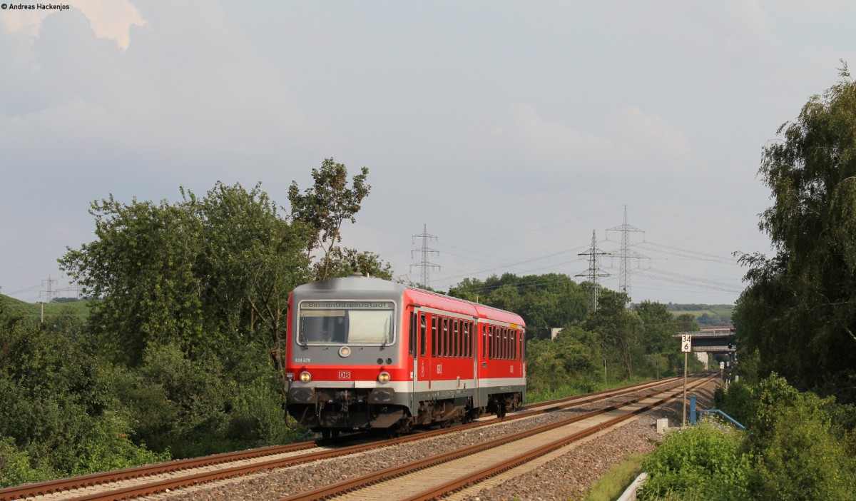 628 479-8 als RB 13536 (Worms Hbf-Bingen(Rhein) Stadt)) bei Armsheim 5.8.14