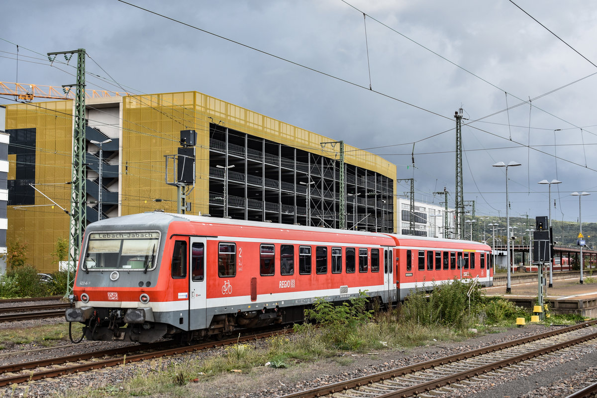 628 487 Anfang Oktober 2019 als RB72 nach Lebach-Jabach beim bereitstellen Saarbrücken Hbf