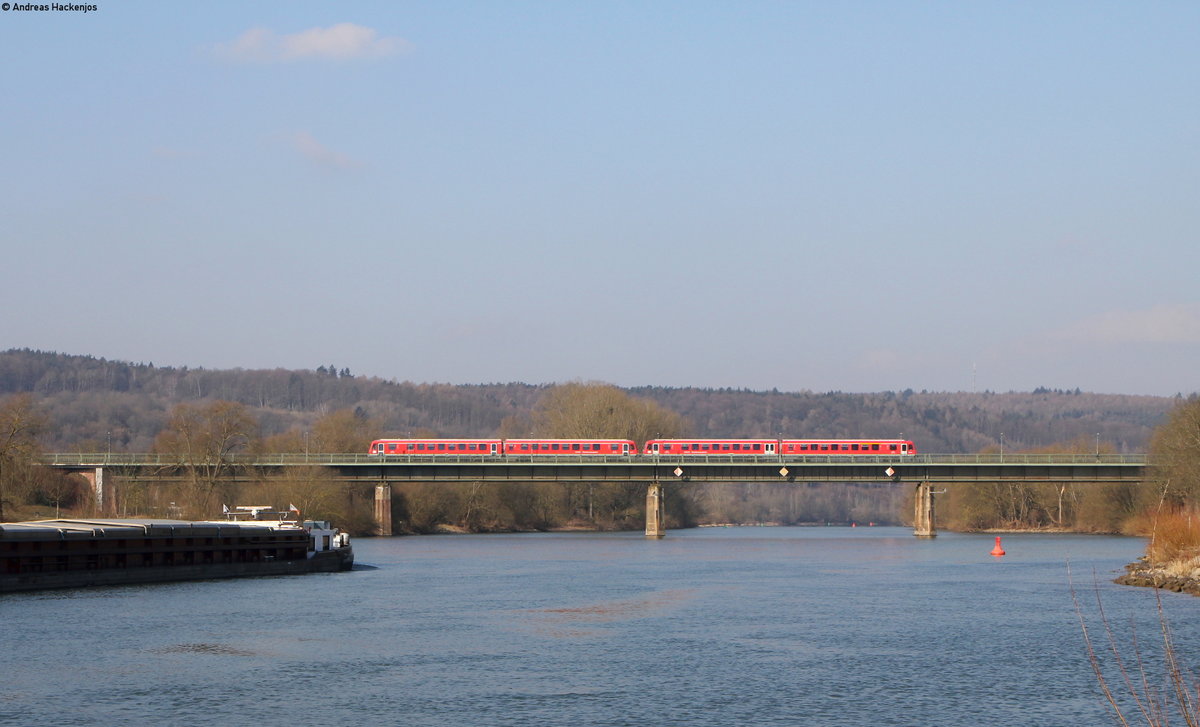 628 519-1 und 628 327-9 als RE 4384 (Crailsheim-Aschaffenburg Hbf) bei Erlenbach 28.2.18