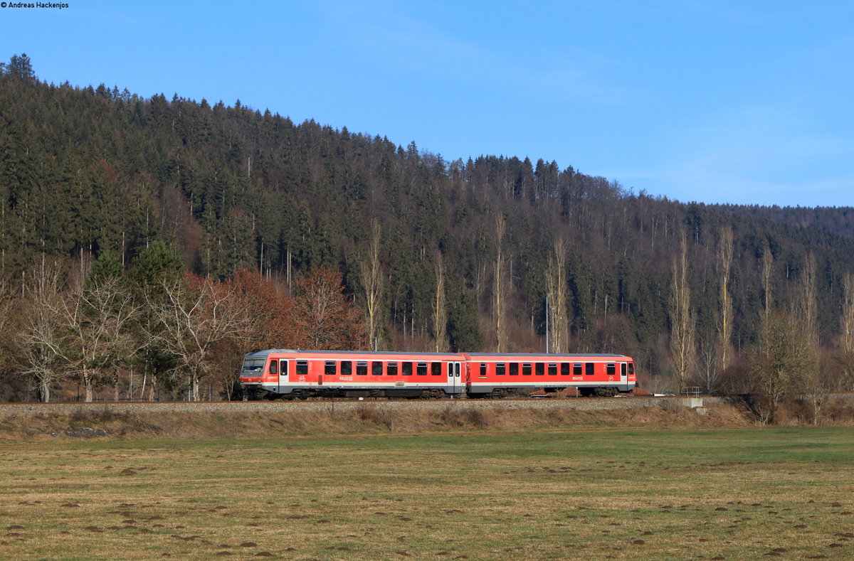 628 548-9 als RE 3208 (Ulm Hbf-Villingen(Schwarzw)) bei Möhringen 18.12.20