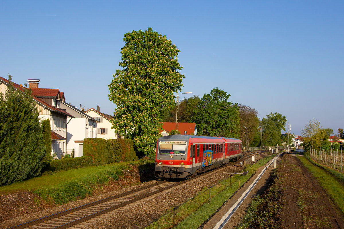 628 549 bei der Ausfahrt aus Nonnenhorn nach Lindau. 1.5.19