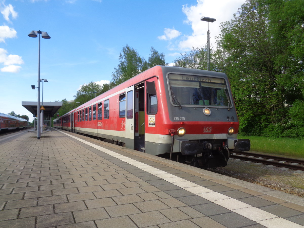 628 555 als RB nach Leutkirch Juni 2016 