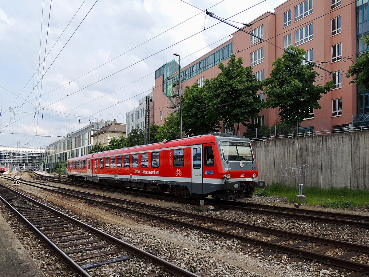 628 591 bei einer Leerfahrt im Hauptbahnhof von M�nchen; 130607