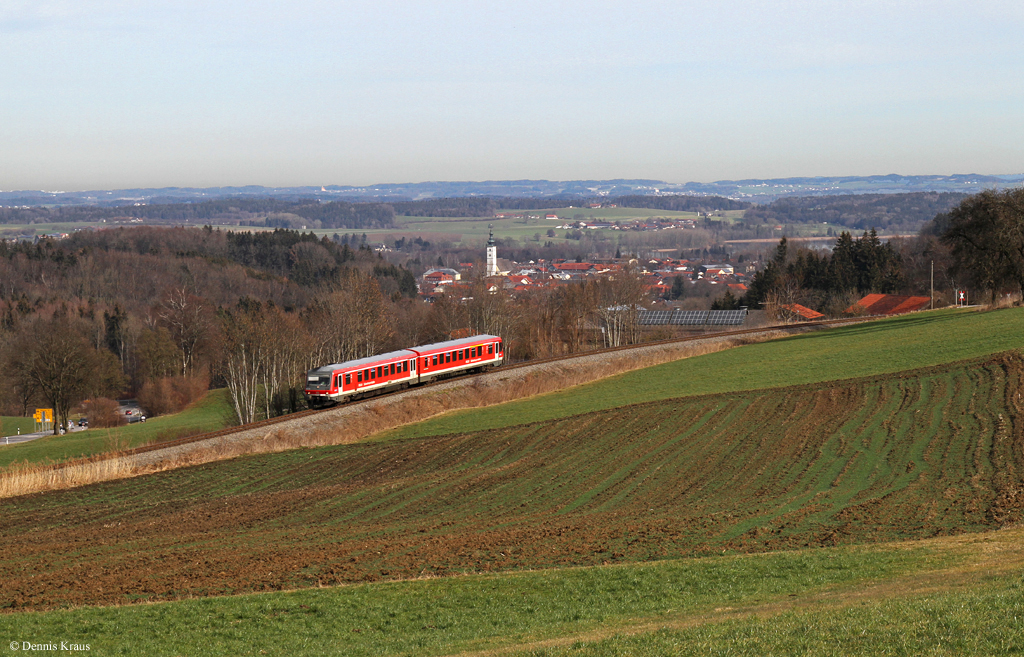 628 639 als RB 27477 am 06.02.2016 bei Kirchhalling.