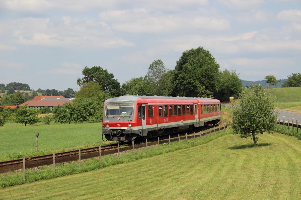 628 695 als RB 28328 (Frth (Odenw)) - Weinheim (Bergstrae) zwischen (Frth (Odenw)) und Lrzenbach-Fahrenbach am 06.08.13