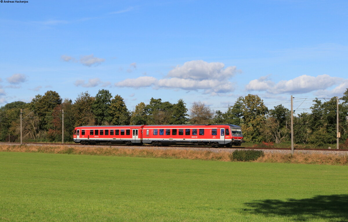 629 001-8 als RE 3217 (Donaueschingen-Ulm Hbf) bei Neudingen 30.9.21