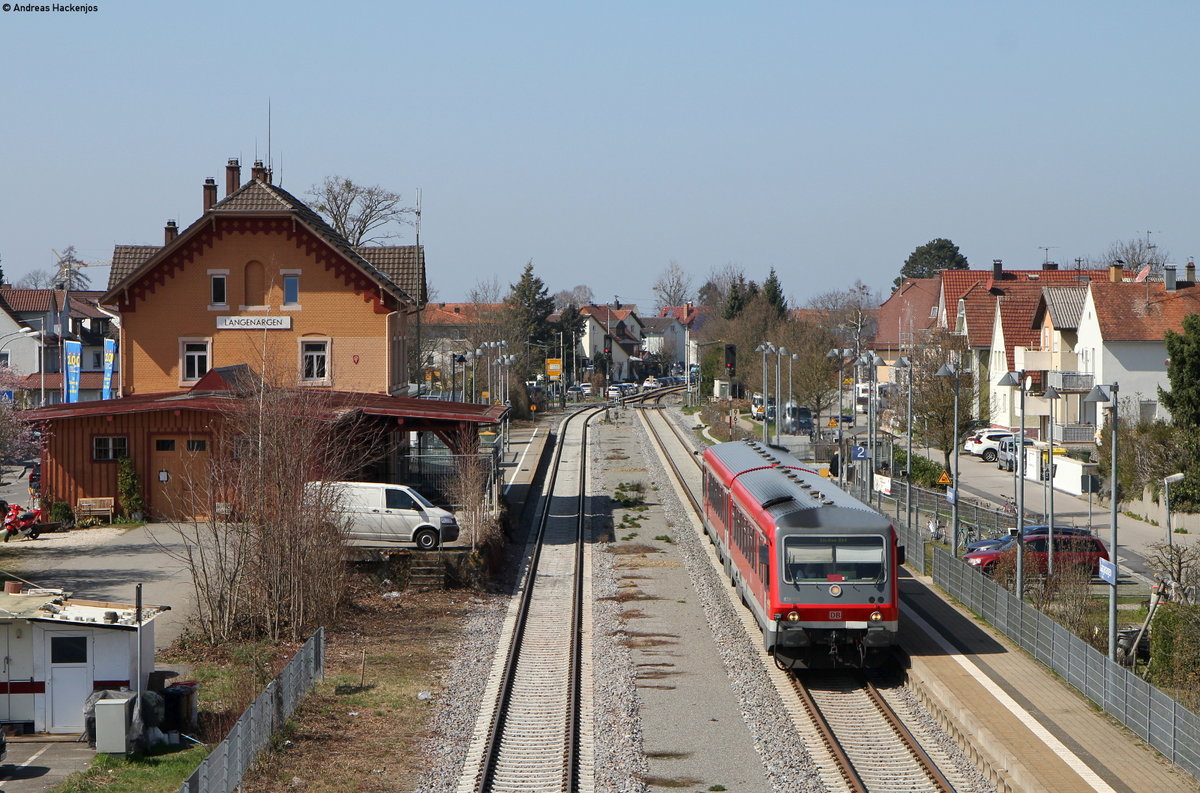 629 004-2 als RB 22717 (Friedrichshafen Stadt-Lindau Hbf) in Langenargen 30.3.19