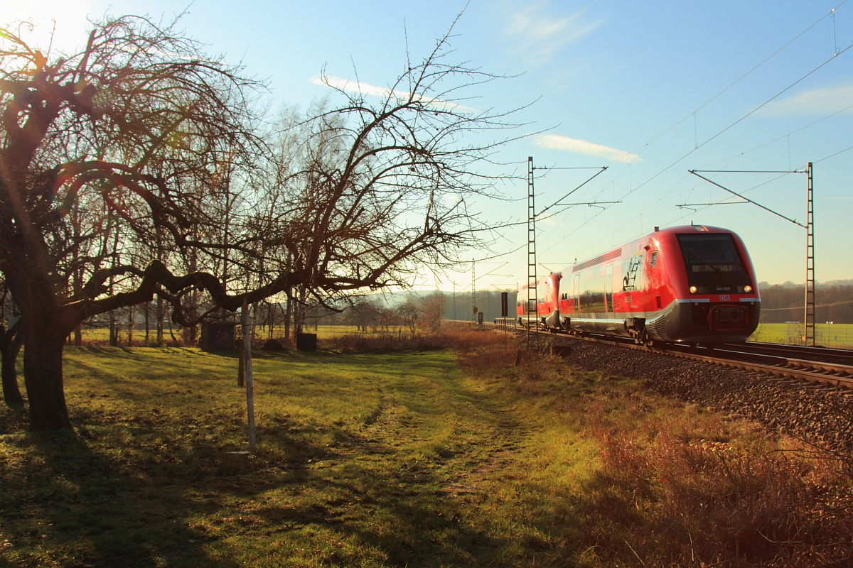 641 025 DB Regio bei Bad Staffelstein am 07.12.2015.