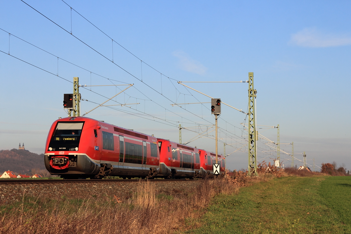 641 026 DB Regio bei Bad Staffelstein am 07.12.2015.