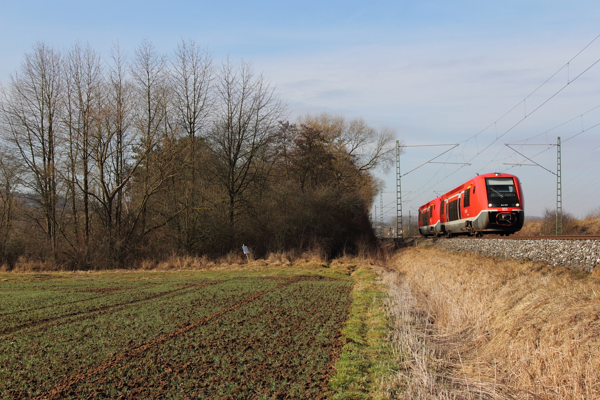 641 027 DB Regio bei Trieb am 25.02.2017.