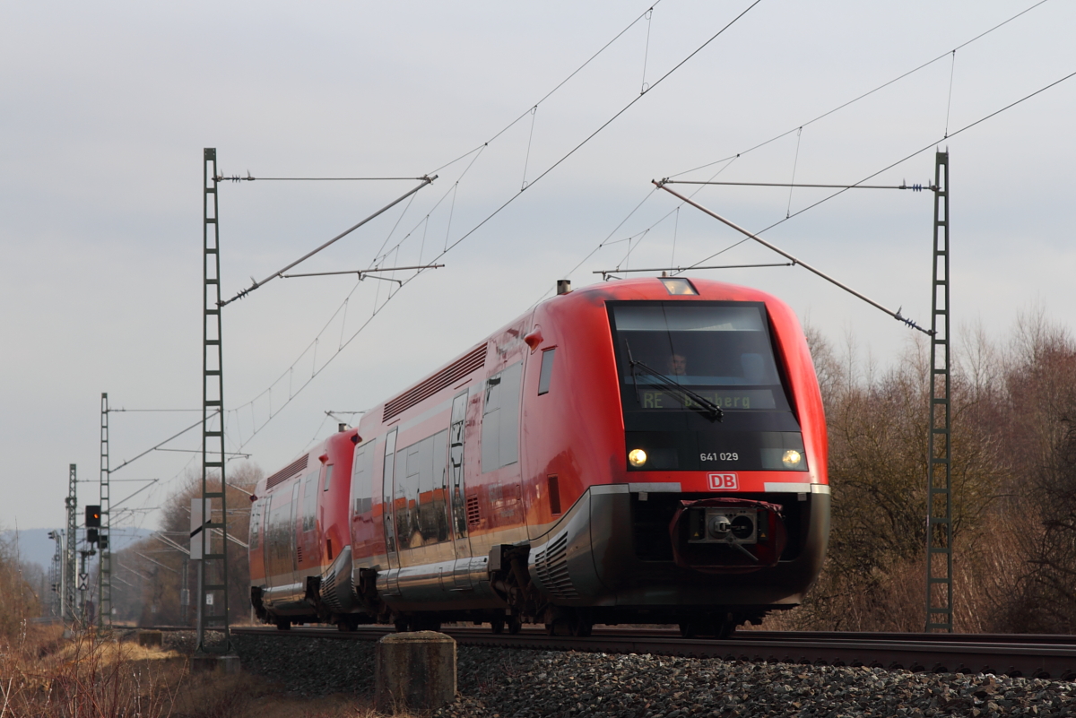 641 029 DB Regio bei Trieb am 25.02.2017.
