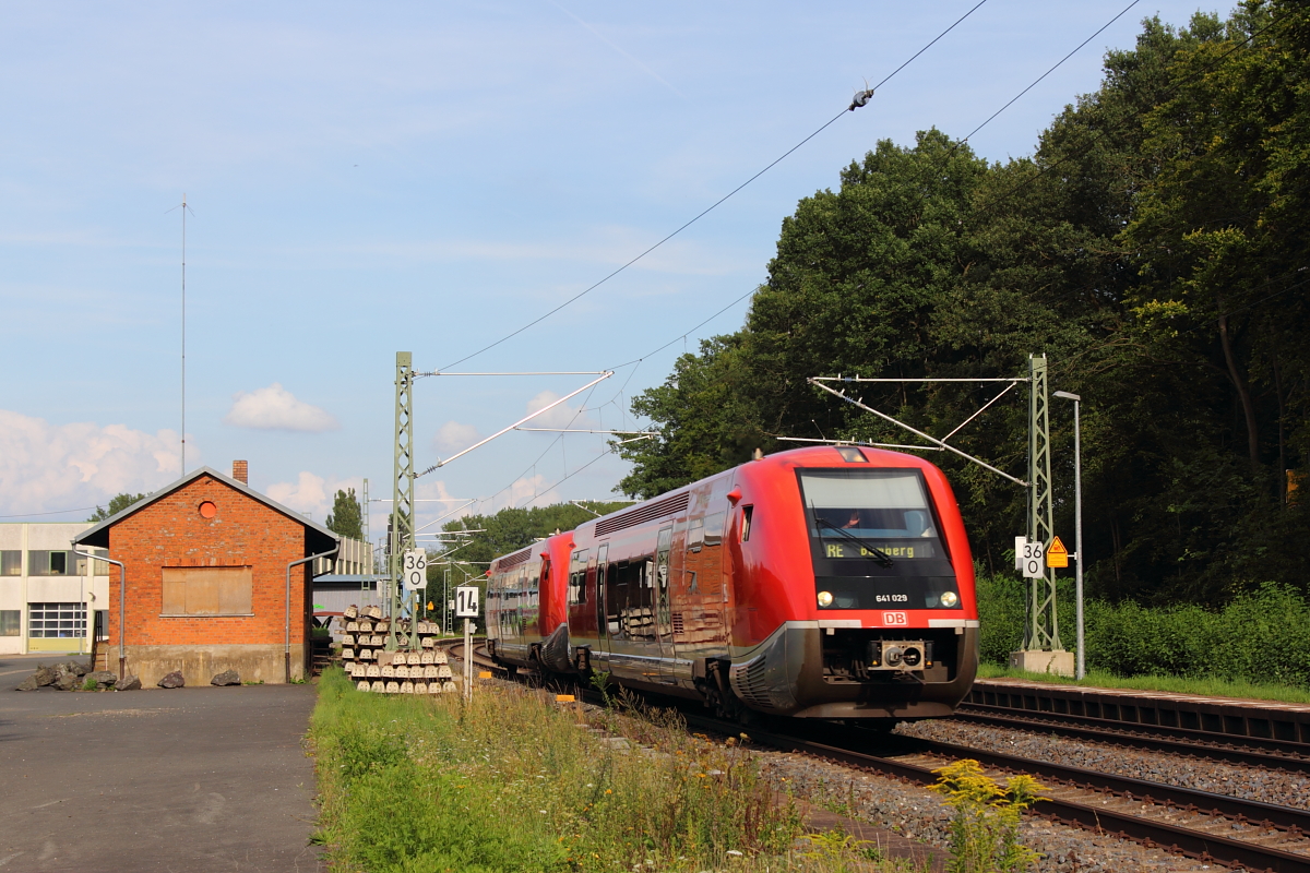 641 029 DB Regio in Michelau/ Oberfranken am 16.08.2017.