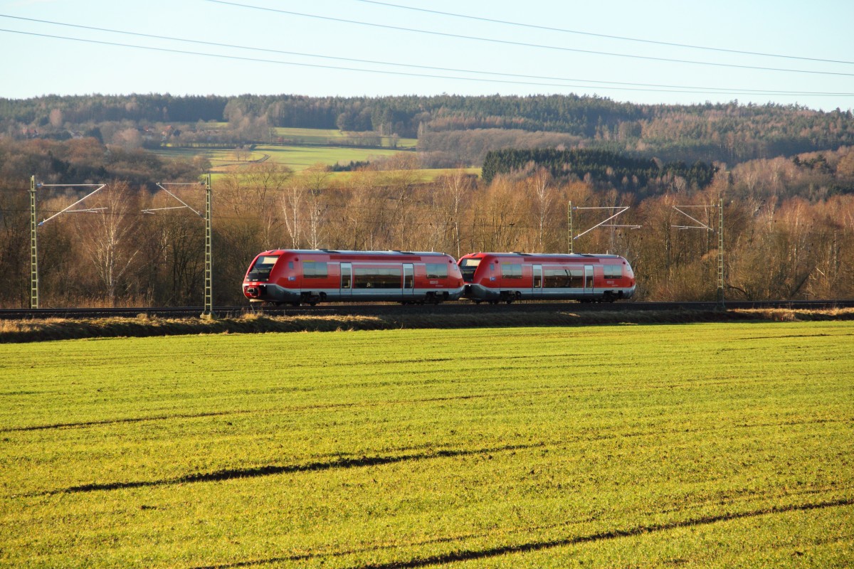 641 038 und 641 026 DB Regio bei Trieb am 27.12.2013.