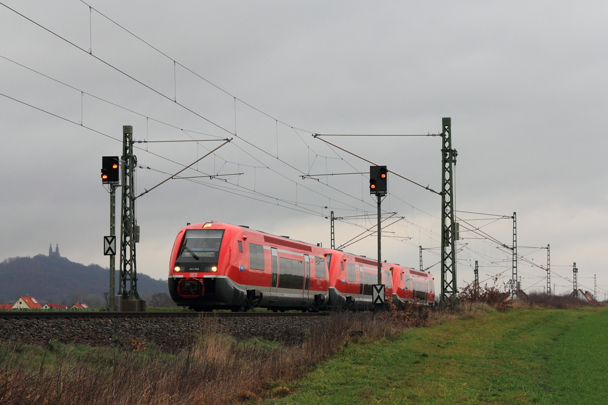 641 040 DB Regio bei Bad Staffelstein am 17.12.2015.