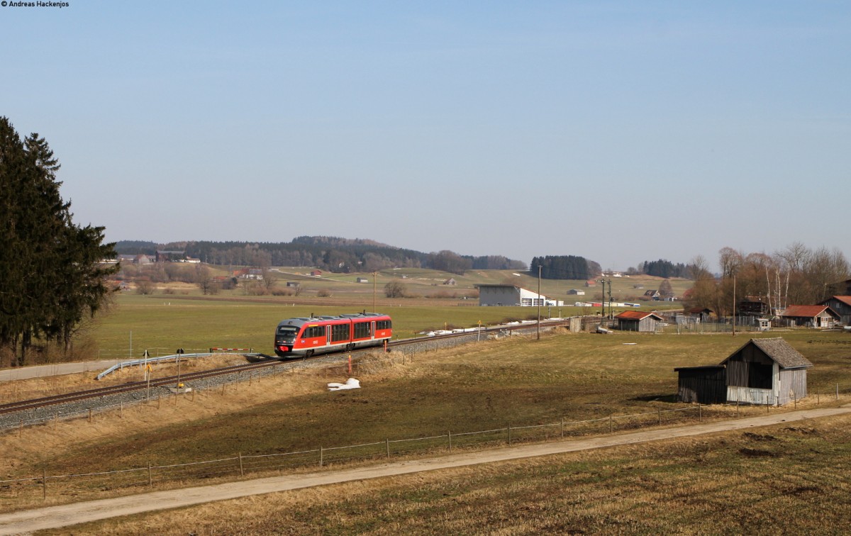 642 014-4 als RB 57699 (Krumbach(Schwab)-Memmingen) bei Sontheim(Schwab) 10.3.15