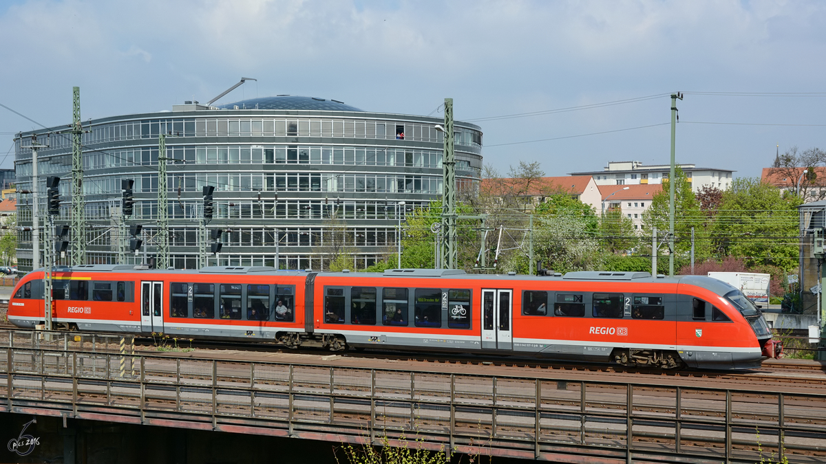 642 037 der DB regio im April 2014 in Dresden. 