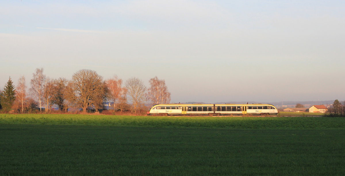642 124/624 als RB Öhringen-Hessental am 28.11.2020 bei Waldenburg. 