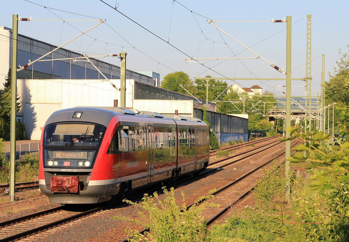 642 171 als RE Crailsheim-Heilbronn am 17.05.2020 bei der Einfahrt in Öhringen Hbf. 
