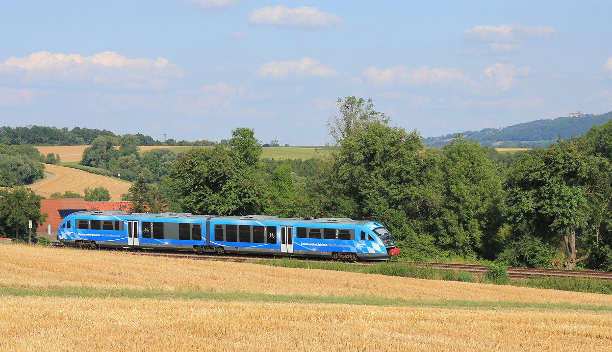 642 205/705  Bahnland Bayern  als RB Öhringen-Hessental am 04.08.2019 bei Öhringen-Eckartsweiler. 